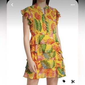 Farm Rio Beaks & Bananas Mini Dress, Size S. Excellent Condition.